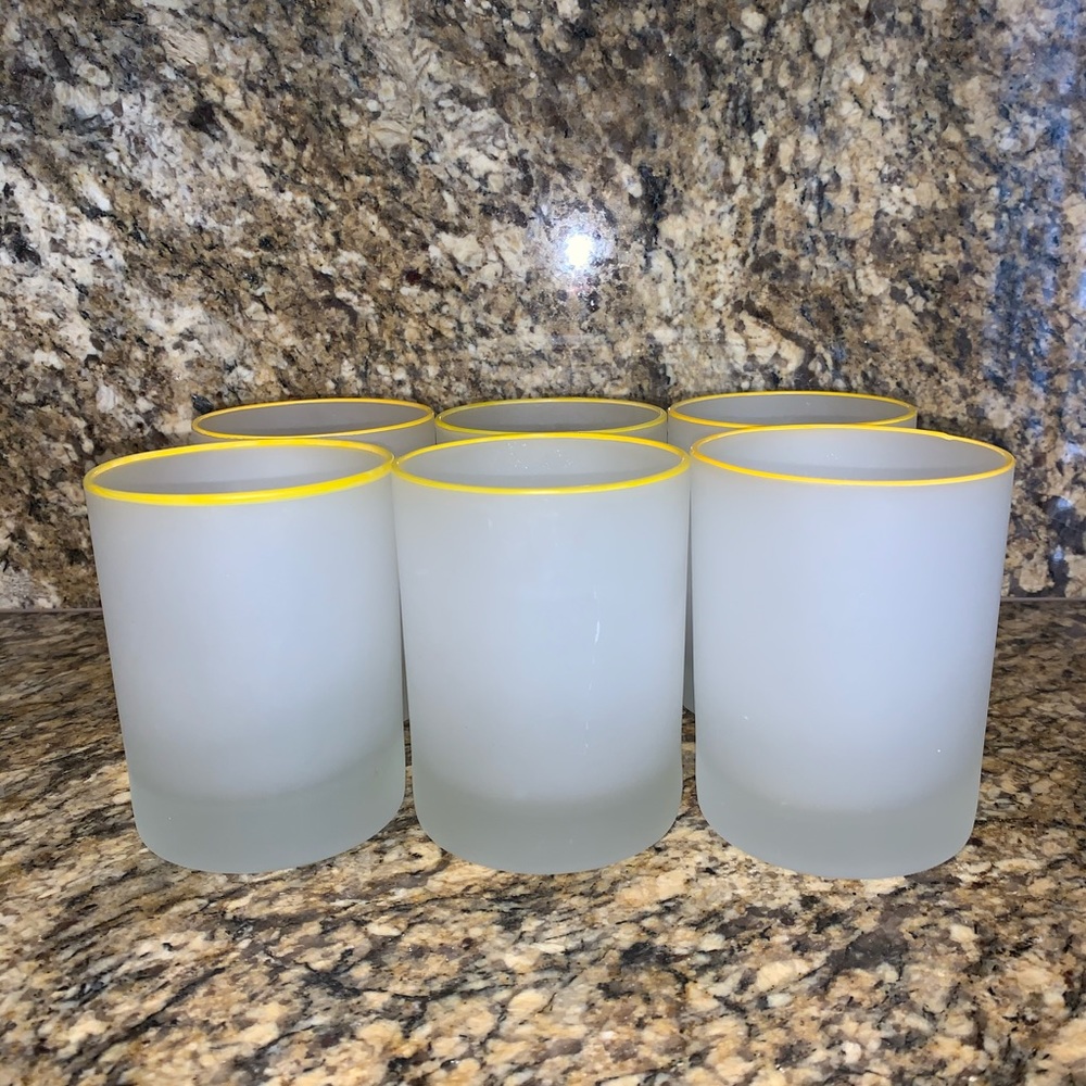 VINTAGE FROSTED ROCK GLASSES
